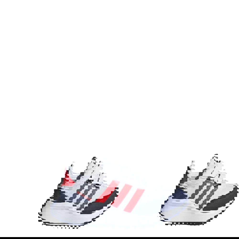 Adidas Kids Run 70s Suede Trainers - White / Blue / Red