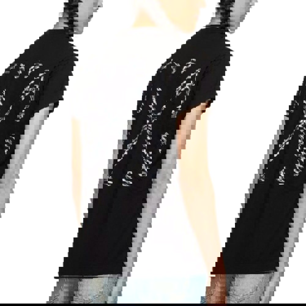 Off-White Noise Arrow Shaped Logo Black T-Shirt S