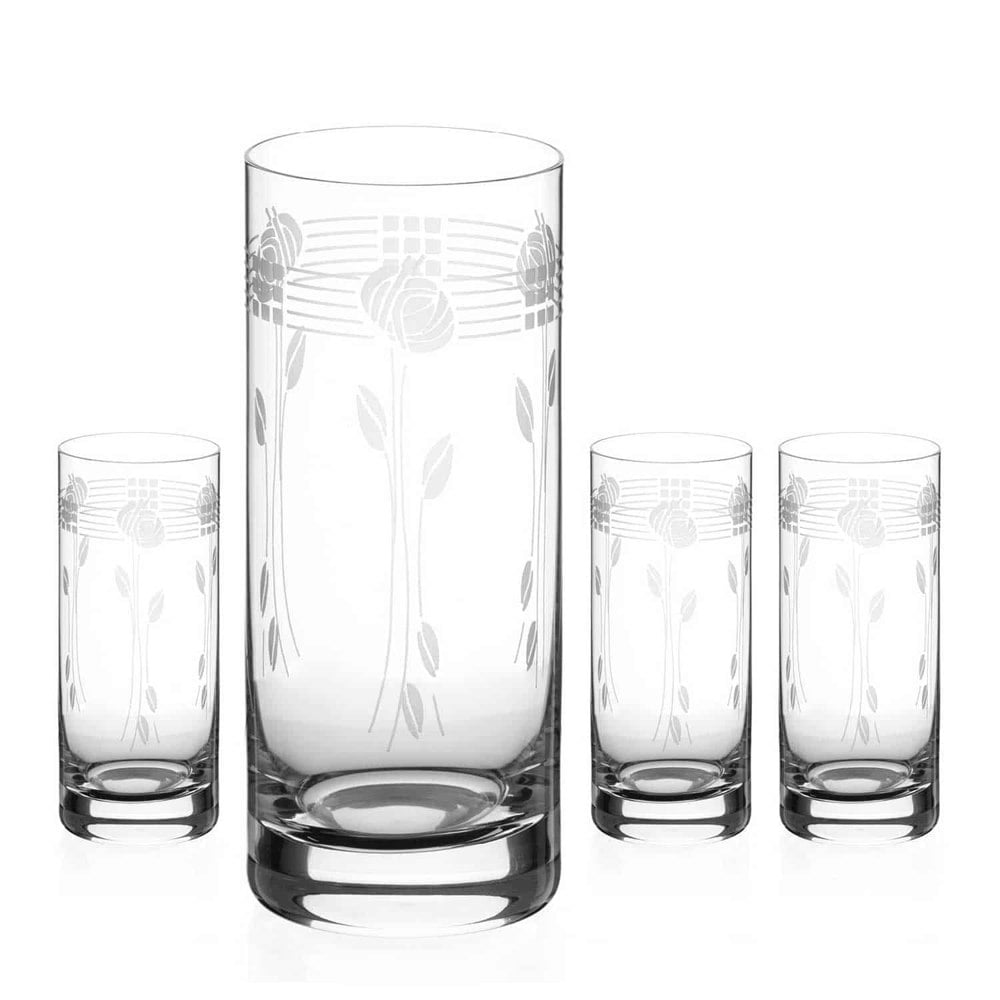 Diamante 'Mackintosh' Crystal Highball Glasses - Set of 4