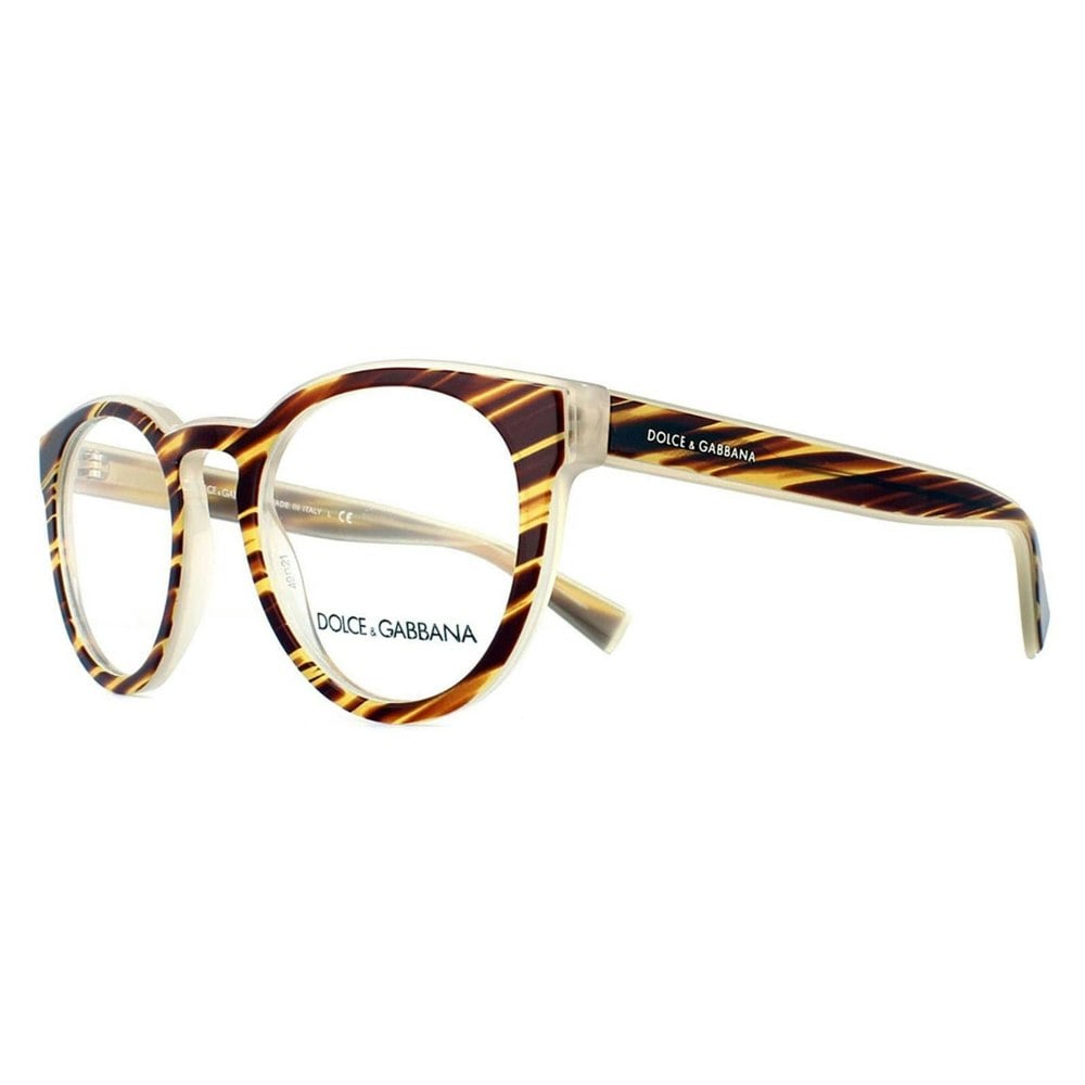 Dolce and Gabbana Glasses Frames 3251 3052 Striped Honey Men 49mm