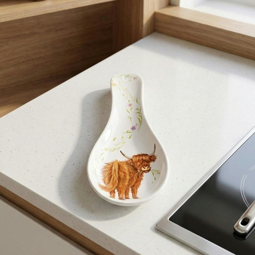 Garden Greatness Highland Cow Themed Kitchen Spoon Rest