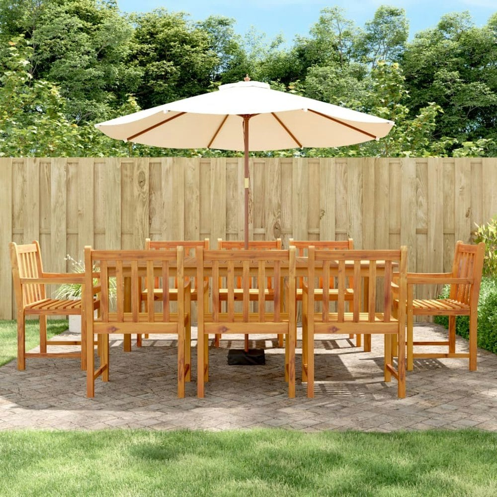 Berkfield Garden Chairs 8 pcs 56x55.5x90 cm Solid Wood Acacia