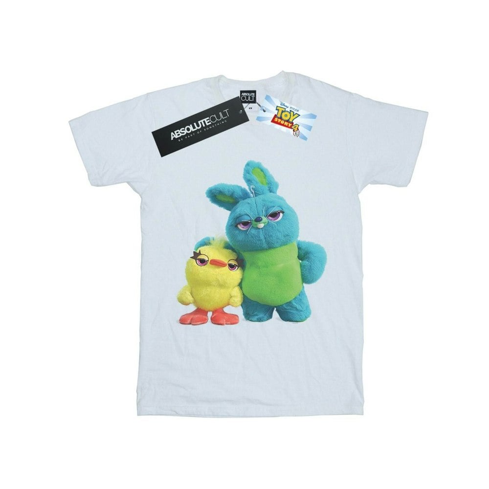 Disney Mens Toy Story 4 Ducky And Bunny T-Shirt - White
