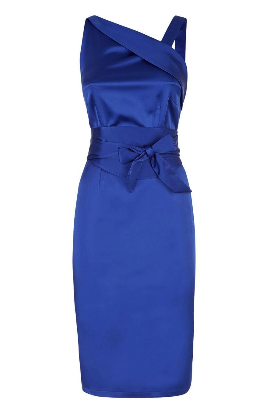 HotSquash Silky Dress With Obi Belt