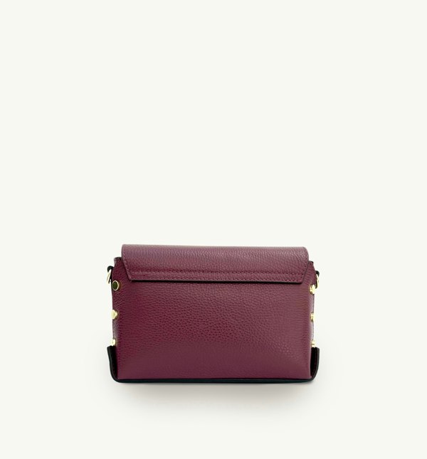 Apatchy London The Bloxsome Leather Crossbody Bag - Plum