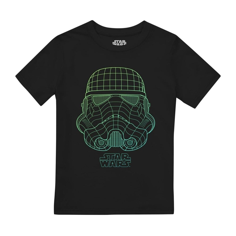 Star Wars Boys Trooper Grid T-Shirt - Black