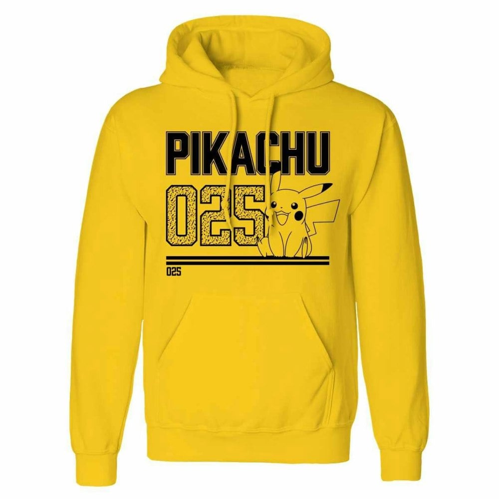 Pokemon Unisex Adult Pikachu Line Art Hoodie - Yellow