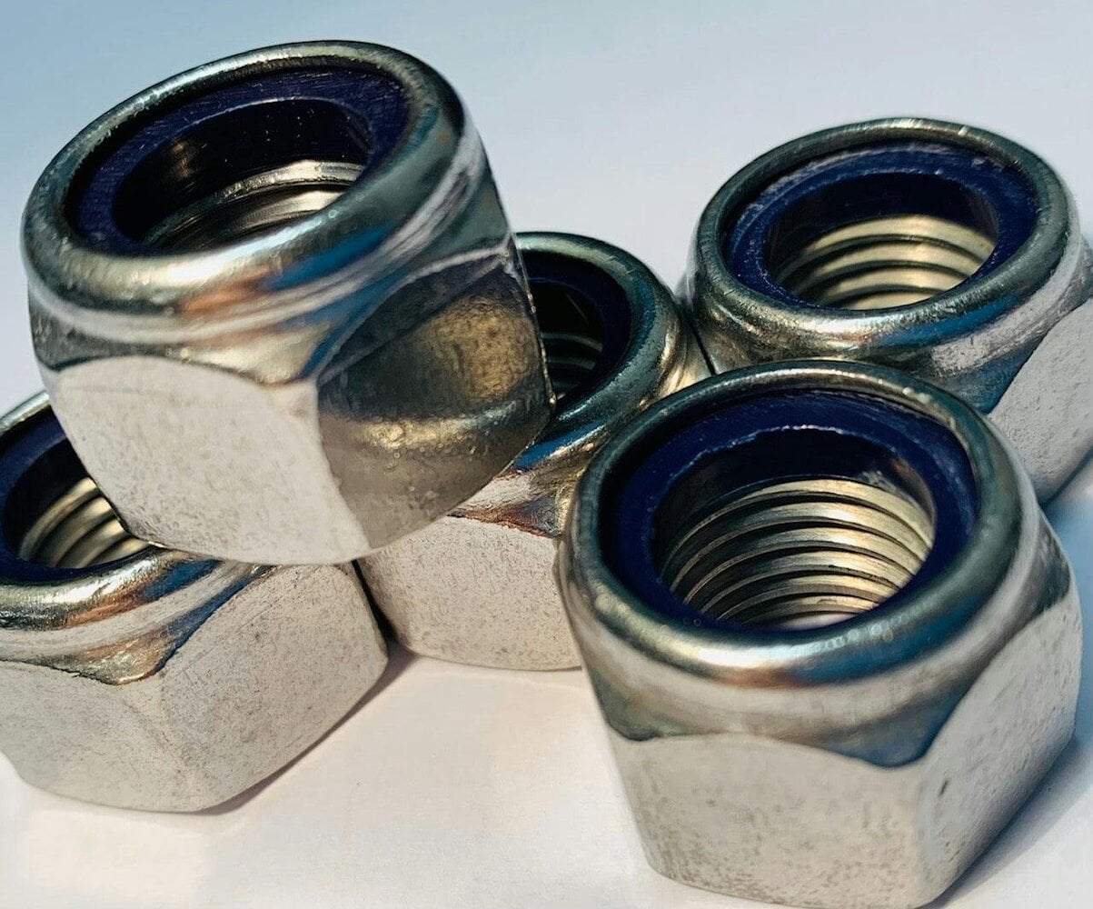 Fixaball Metric Hex Nyloc Nuts A2 304 Stainless Steel P Type DIN982
