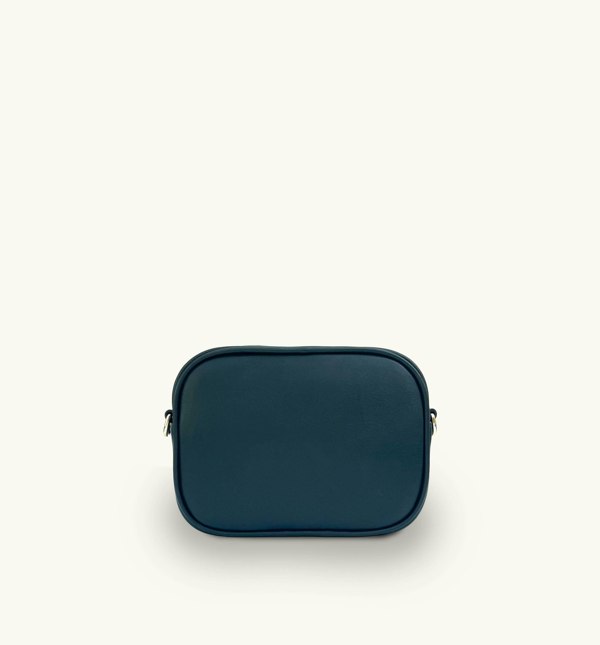 Apatchy London The Penelope Woven Leather Camera Bag - Navy