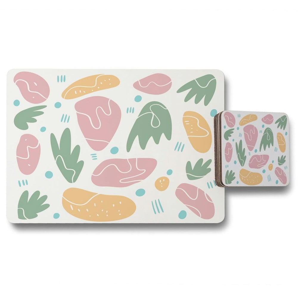Benjamin Tate Design Abstract nature illustrations (Placemat & Coaster Set)