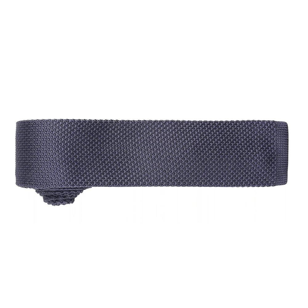 Premier Mens Slim Textured Knit Effect Tie (Pack of 2) - Steel