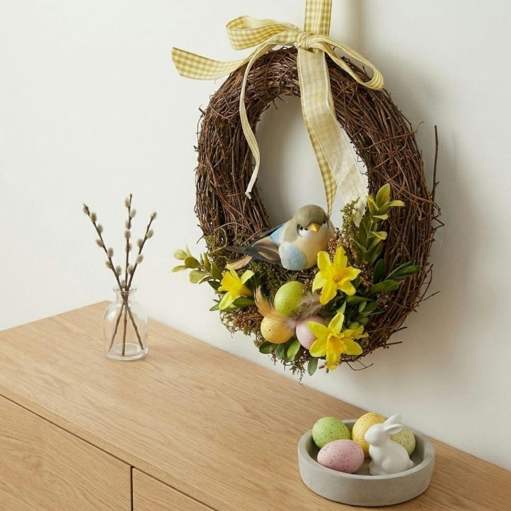 Garden Greatness Springtime Hanging Bird Easter Wreath