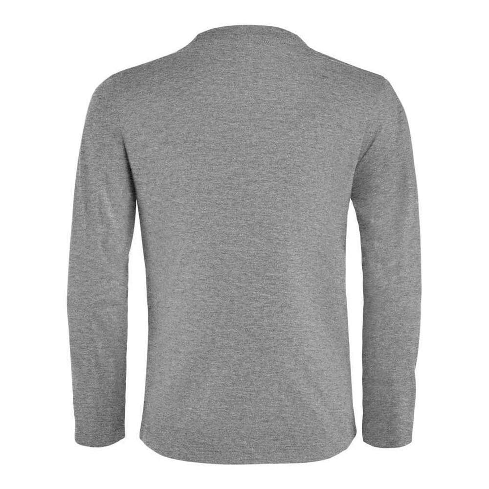 SOLS Childrens/Kids Imperial Melange Long-Sleeved T-Shirt - Grey Melange