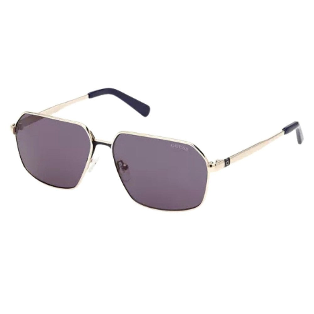 Guess Blue Lens Gold Sunglasses One Size
