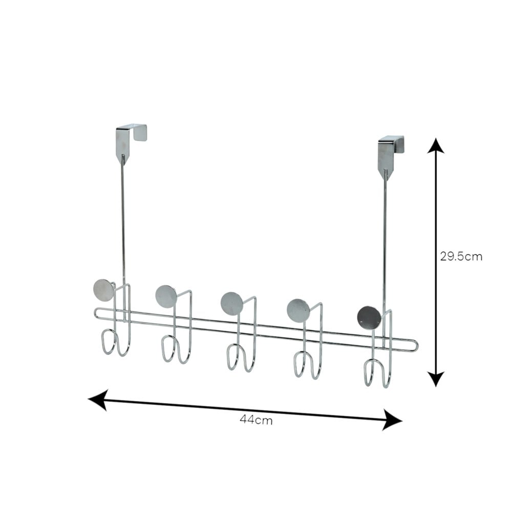 Showerdrape Moretti Chrome Over Door Storage Hooks