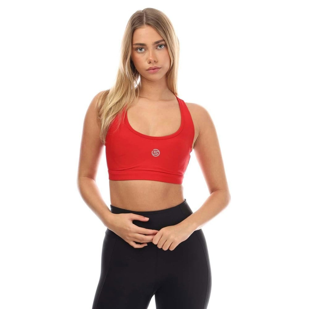 Skins Womens/Ladies Series-3 Active Sports Bra - Red