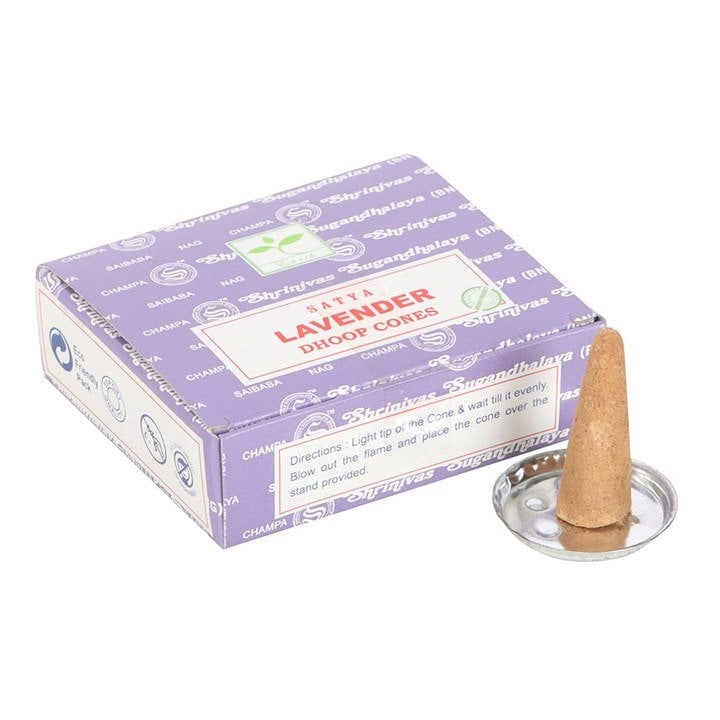Serano 12 Packs of Lavender Dhoop Incense Cones by Satya