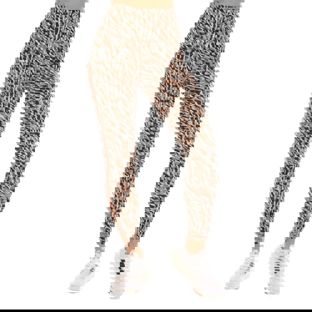 Adidas Womens Yoga Studio Animal Print 7/8 Leggings - Ecru