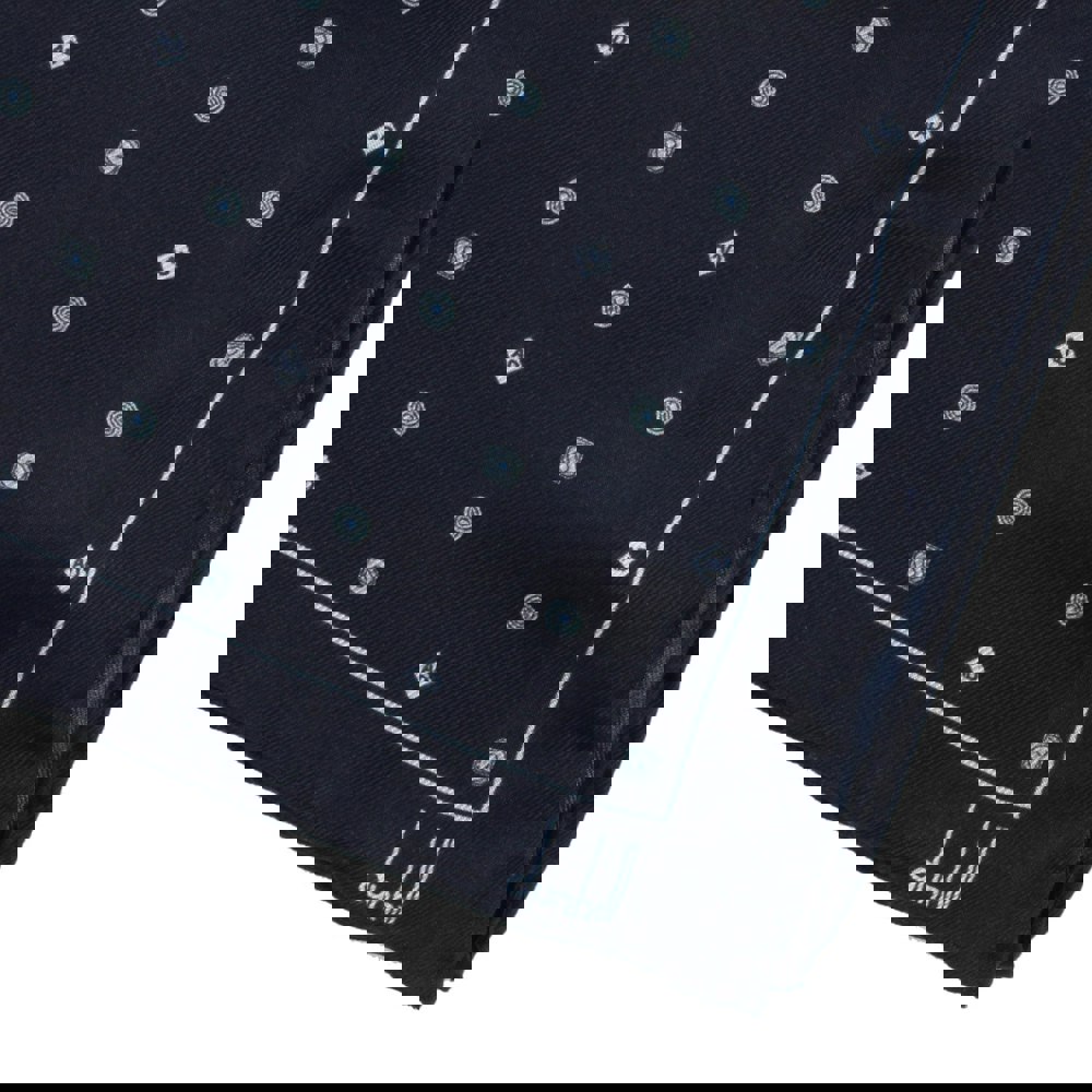 Dunhill mulberry silk pocket square Luxurious silk in a logo component pattern