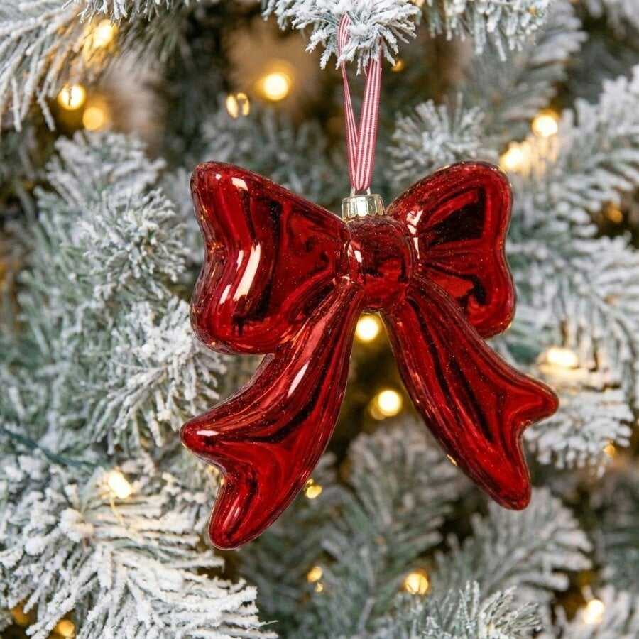 Garden Greatness Christmas Candy Cane Hanging Bow Door Accent