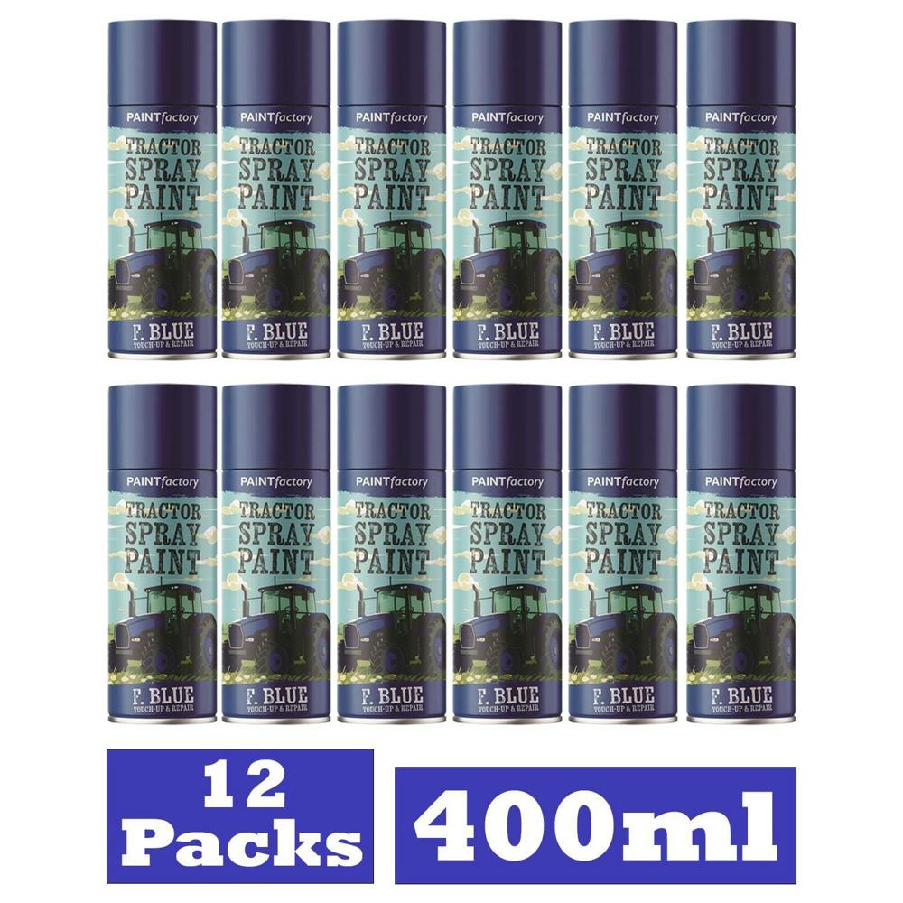 Paint Factory 12X - Tractor Spray Paint Ford Blue 400ml