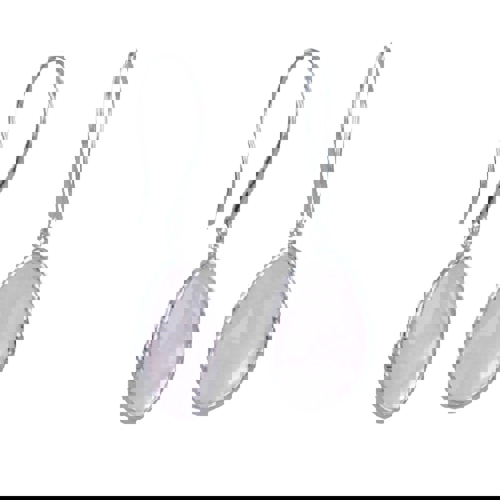 Sterling Silver Rose Quartz Gem Earrings - Reeves & Reeves
