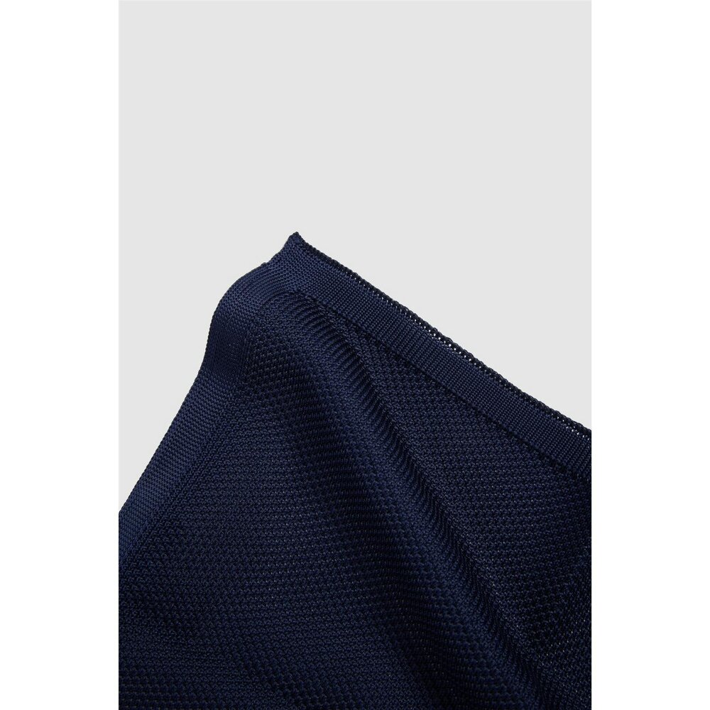 Antique Rogue Navy Knitted Pocket Square