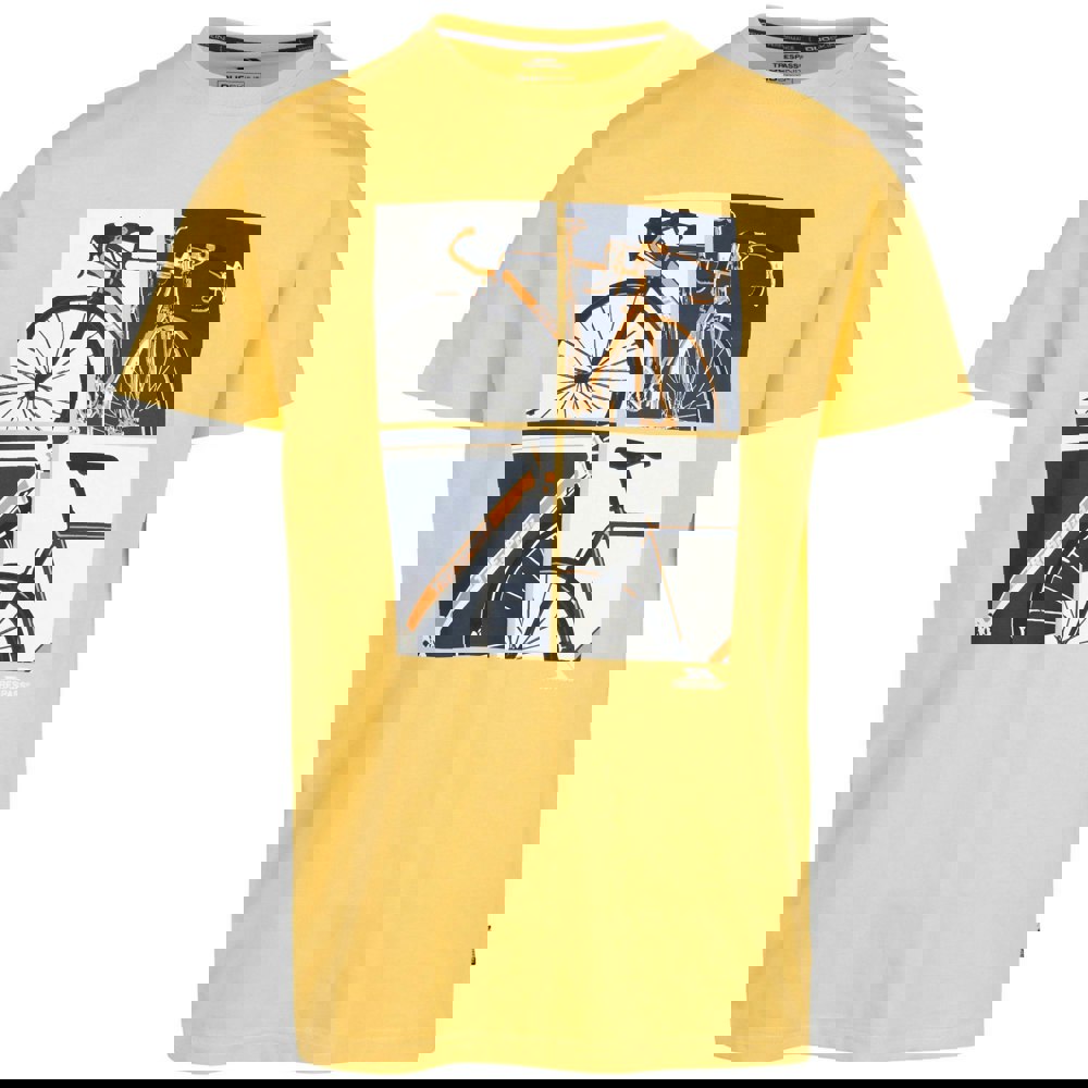 Trespass Mens Chowder Bicycle T-Shirt - Pale Maize