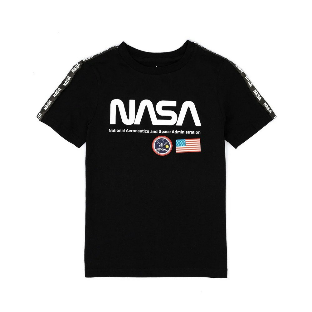 NASA Childrens/Kids Logo T-Shirt - Black/White