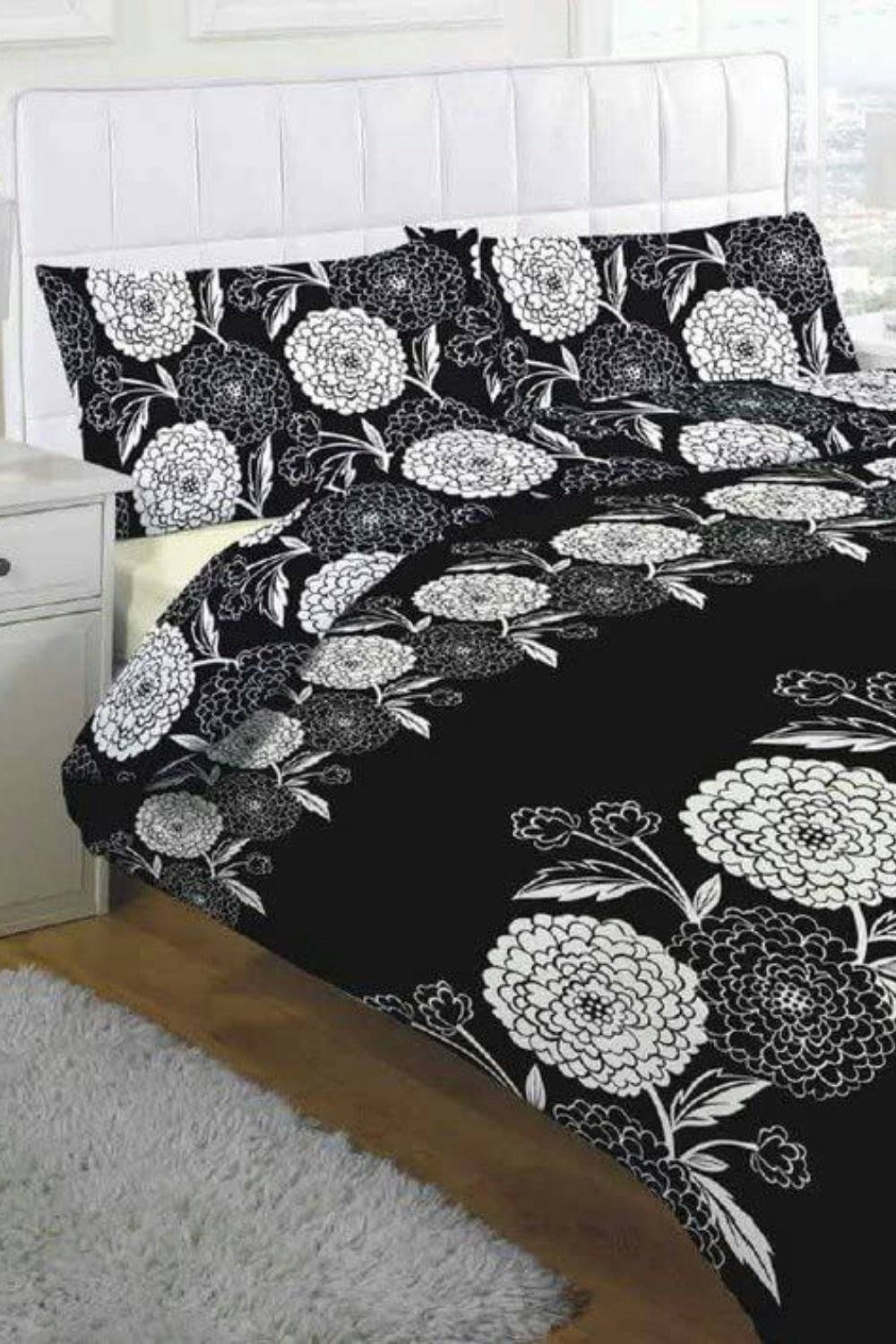 Dreamzone Chantilly Floral Silhouette Duvet Cover Bedding Set