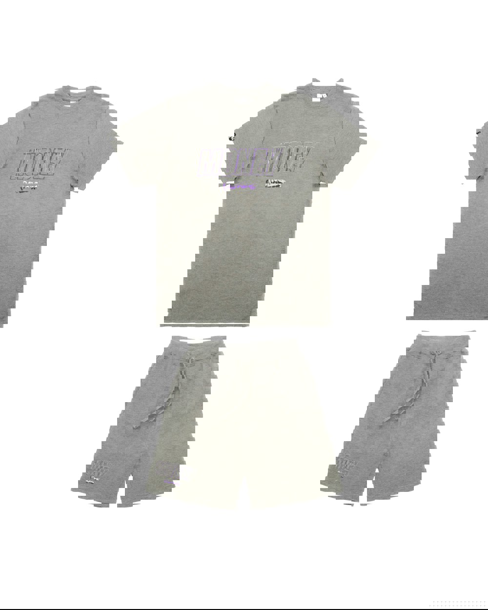 Money Compound Twin Set Grey Melange