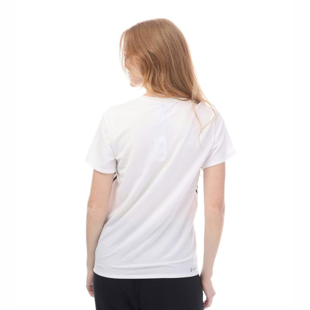Adidas Womens Trainicons Triple Stripe T-Shirt - White/Black