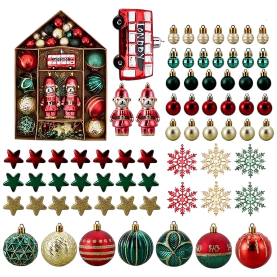 Garden Greatness 70 Piece Christmas Tree Ornament Set