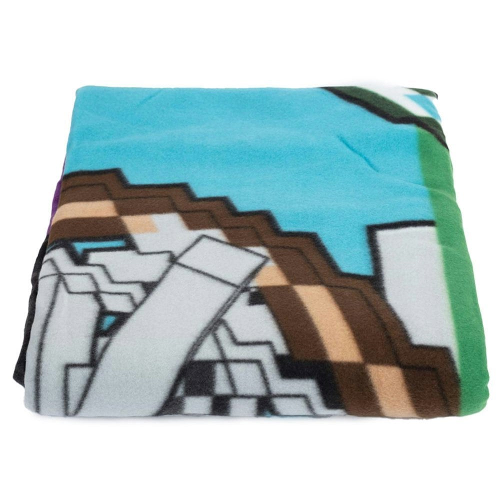 Minecraft Premium Fleece Blanket - Green/Blue