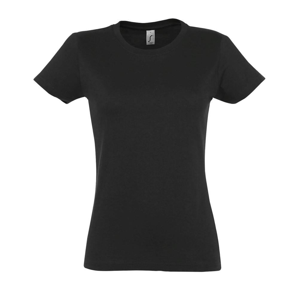SOLS Womens/Ladies Imperial Short-Sleeved T-Shirt - Dark Grey - Dark Grey - 100% Ringspun Semi-Combed Cotton