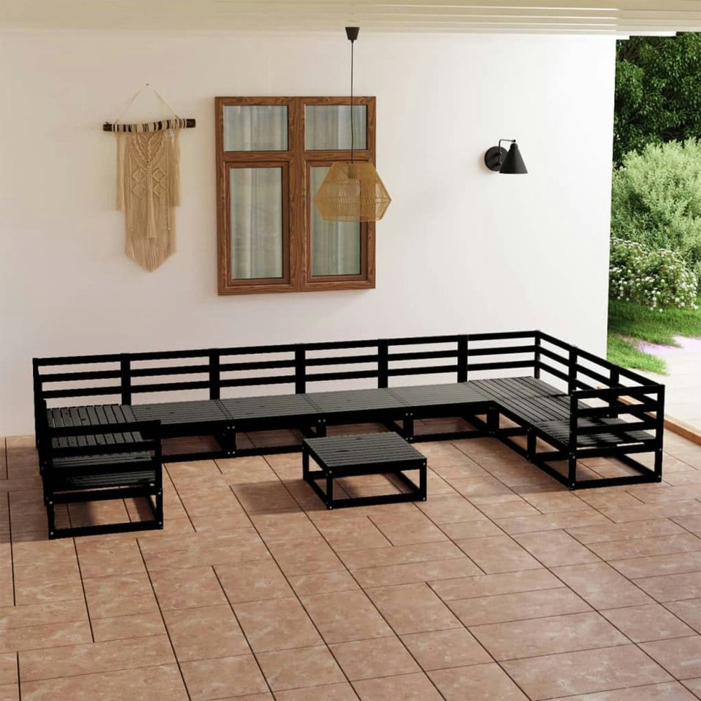 Berkfield 11 Piece Garden Lounge Set Solid Pinewood