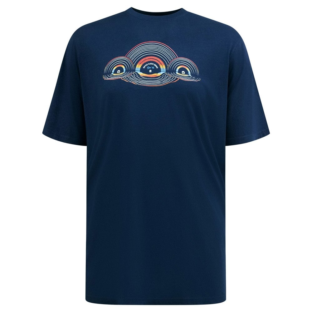 Duke Mens D555 Cheltenham Record Reflection Kingsize T-Shirt - French Navy