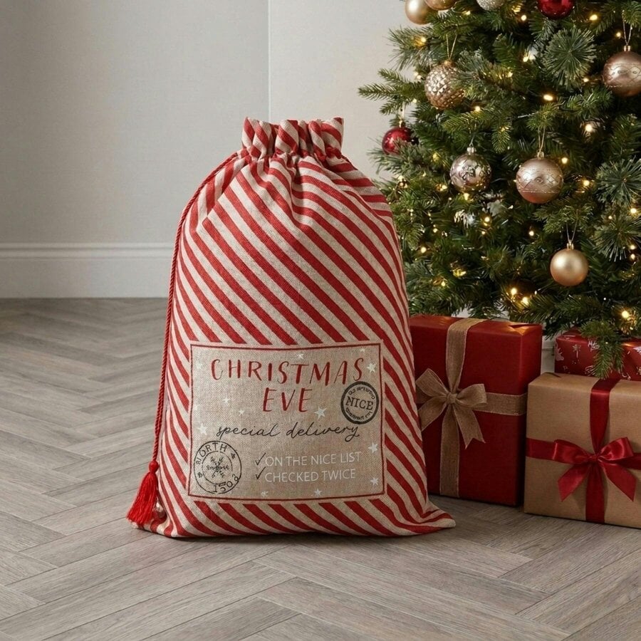 Garden Greatness Playful Christmas Jute Gift Sacks