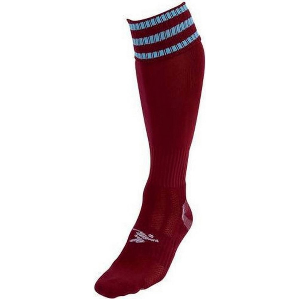 Precision Unisex Adult Pro Football Socks - Maroon/Sky Blue