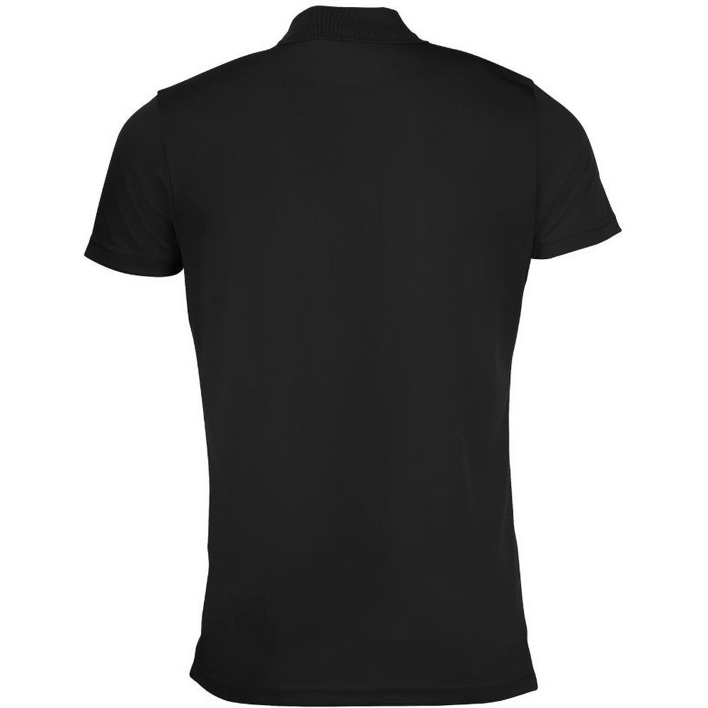 SOLS Mens Performer Short Sleeve Pique Polo Shirt - Black