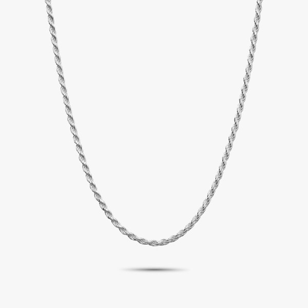 1.8mm sterling silver diamond cut rope chain