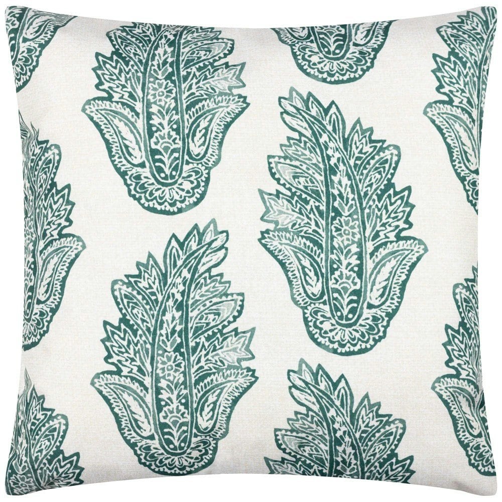Paoletti Kalindi Paisley Outdoor Cushion Cover - Teal