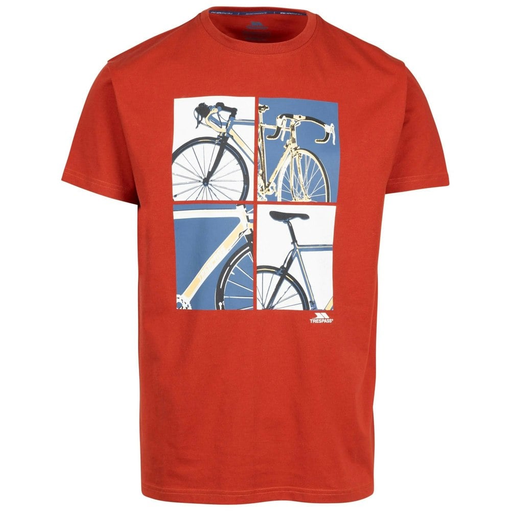 Trespass Mens Chowder Bicycle T-Shirt - Salsa