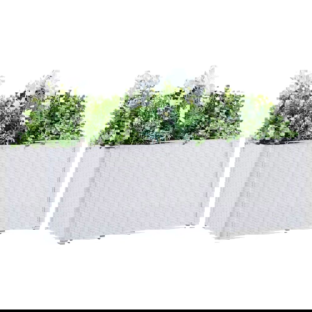 Berkfield Garden Raised Bed with Self Watering System White 100x43x33 cm
