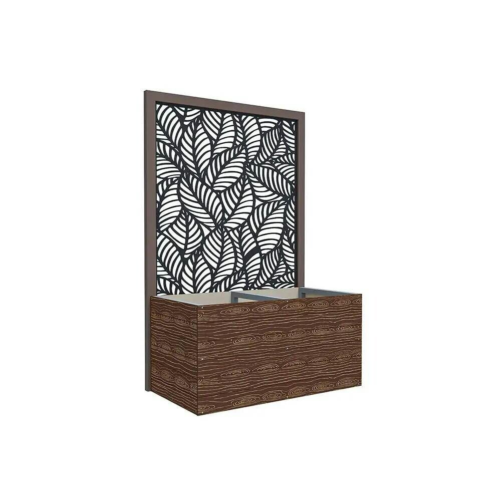 Dunster House Timber Effect Garden Planter with Screen 1200mm x 600mm x 600mm
