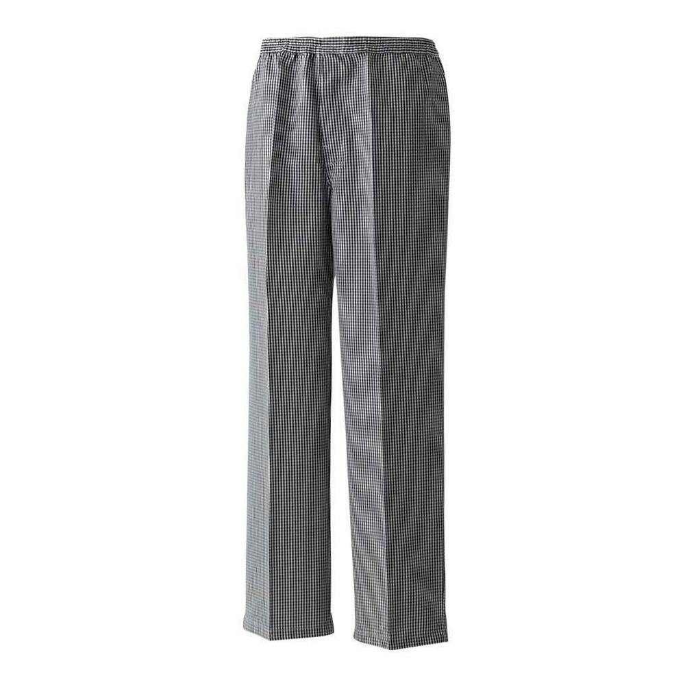 Premier Unisex Adult Checked Chef Trousers - Black/White - Black/White