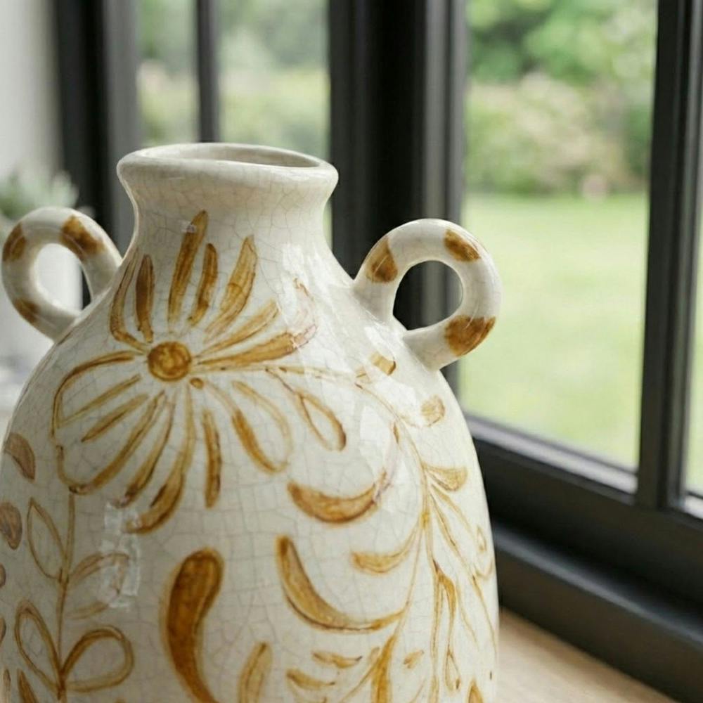 Garden Greatness Golden Bloom Floral Vase