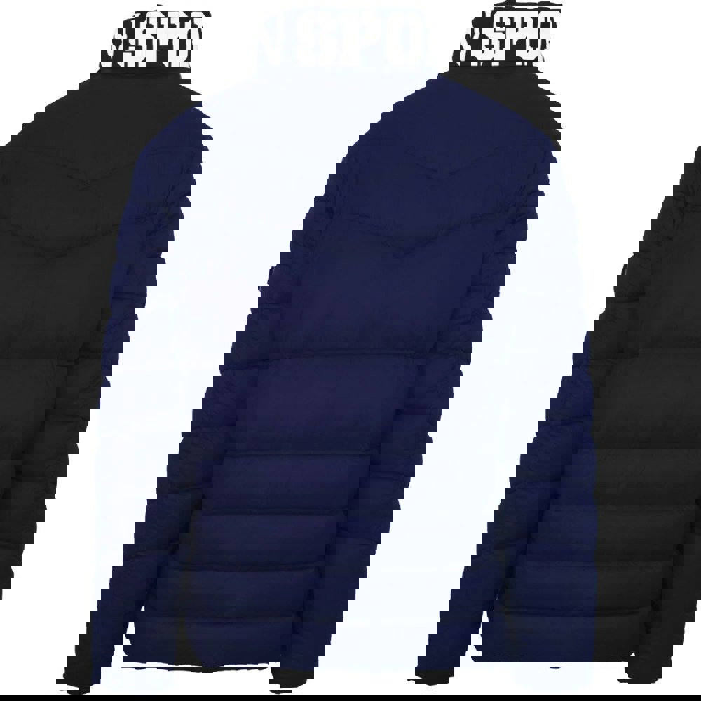 Plein Sport Padded Bold Logo Jacket - Navy Blue