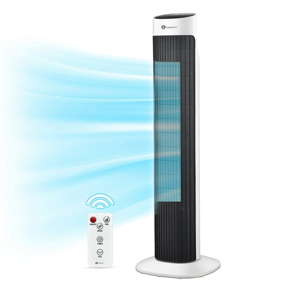 32-inch Oscillating Tower Fan with Timer, Sleep Mode and Remote Control