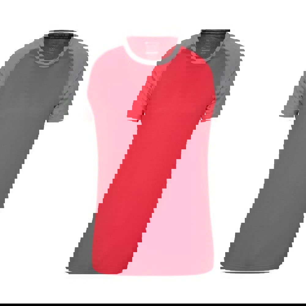 Mountain Warehouse Mens Endurance Breathable T-Shirt - Red/Grey
